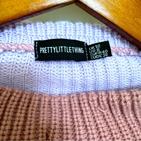 Pink Oversized Colourblock Sweater 8 - Picture 5 of 7